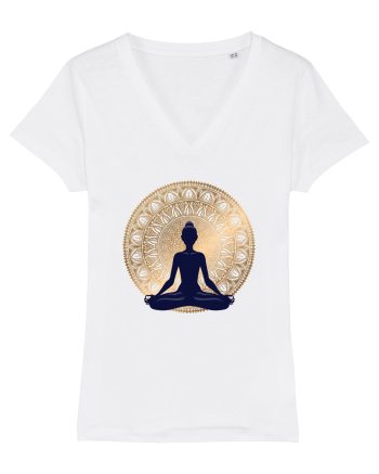Yoga Lotus Auriu Negru White