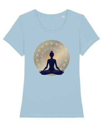 Yoga Lotus Auriu Negru Sky Blue