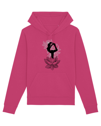 Yoga Floral Negru Raspberry