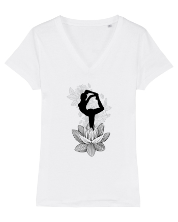 Yoga Floral Negru White