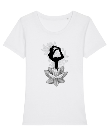 Yoga Floral Negru White