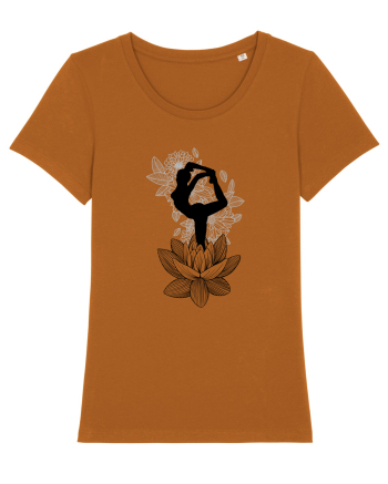 Yoga Floral Negru Roasted Orange