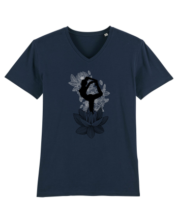 Yoga Floral Negru French Navy