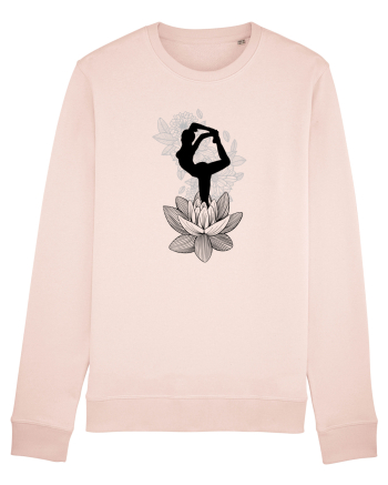 Yoga Floral Negru Candy Pink