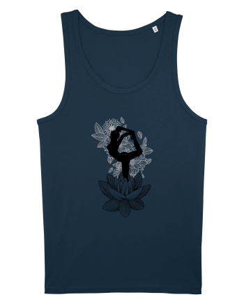 Yoga Floral Negru Navy