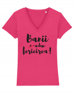 Banii n-aduc fericirea Tricou mânecă scurtă guler V Damă Evoker