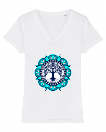 Copac Yoga cu Mandala White
