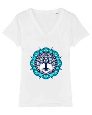 Copac Yoga cu Mandala White