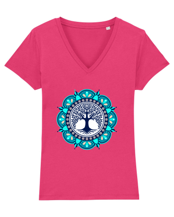 Copac Yoga cu Mandala Raspberry