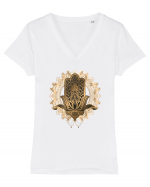 Yoga Auriu Mandala Tricou mânecă scurtă guler V Damă Evoker