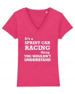 RACING CAR Tricou mânecă scurtă guler V Damă Evoker