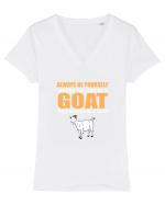 GOAT Tricou mânecă scurtă guler V Damă Evoker