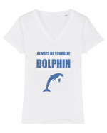 DOLPHIN Tricou mânecă scurtă guler V Damă Evoker