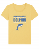 DOLPHIN Tricou mânecă scurtă guler larg fitted Damă Expresser