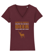 DEER Tricou mânecă scurtă guler V Damă Evoker