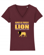 LION Tricou mânecă scurtă guler V Damă Evoker