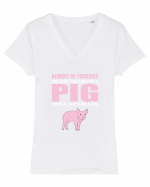 PIG Tricou mânecă scurtă guler V Damă Evoker