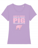 PIG Tricou mânecă scurtă guler larg fitted Damă Expresser