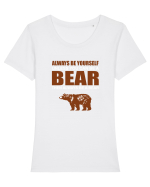 BEAR Tricou mânecă scurtă guler larg fitted Damă Expresser