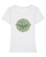 Vultur Verde Tricou mânecă scurtă guler larg fitted Damă Expresser