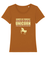 UNICORN Tricou mânecă scurtă guler larg fitted Damă Expresser