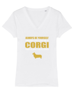 CORGI Tricou mânecă scurtă guler V Damă Evoker
