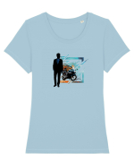 Riding is for all  Tricou mânecă scurtă guler larg fitted Damă Expresser