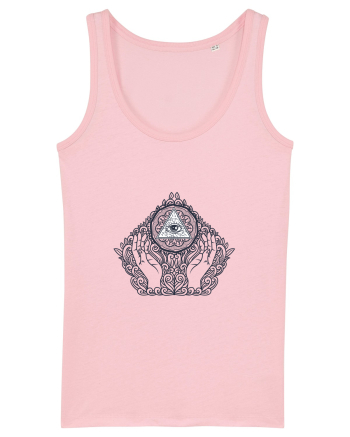 Ochi Triunghi Abstract Cotton Pink