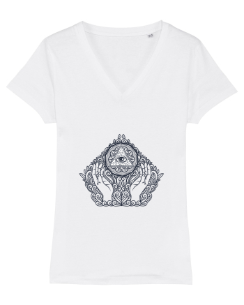 Ochi Triunghi Abstract White