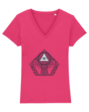 Ochi Triunghi Abstract Raspberry