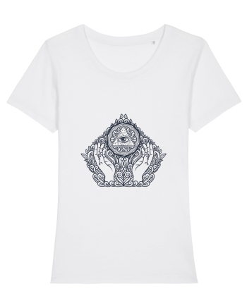 Ochi Triunghi Abstract White