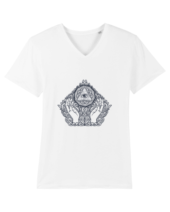 Ochi Triunghi Abstract White