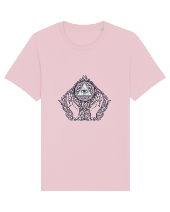 Ochi Triunghi Abstract Cotton Pink
