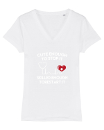 NURSE Tricou mânecă scurtă guler V Damă Evoker