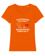 NURSE Tricou mânecă scurtă guler larg fitted Damă Expresser