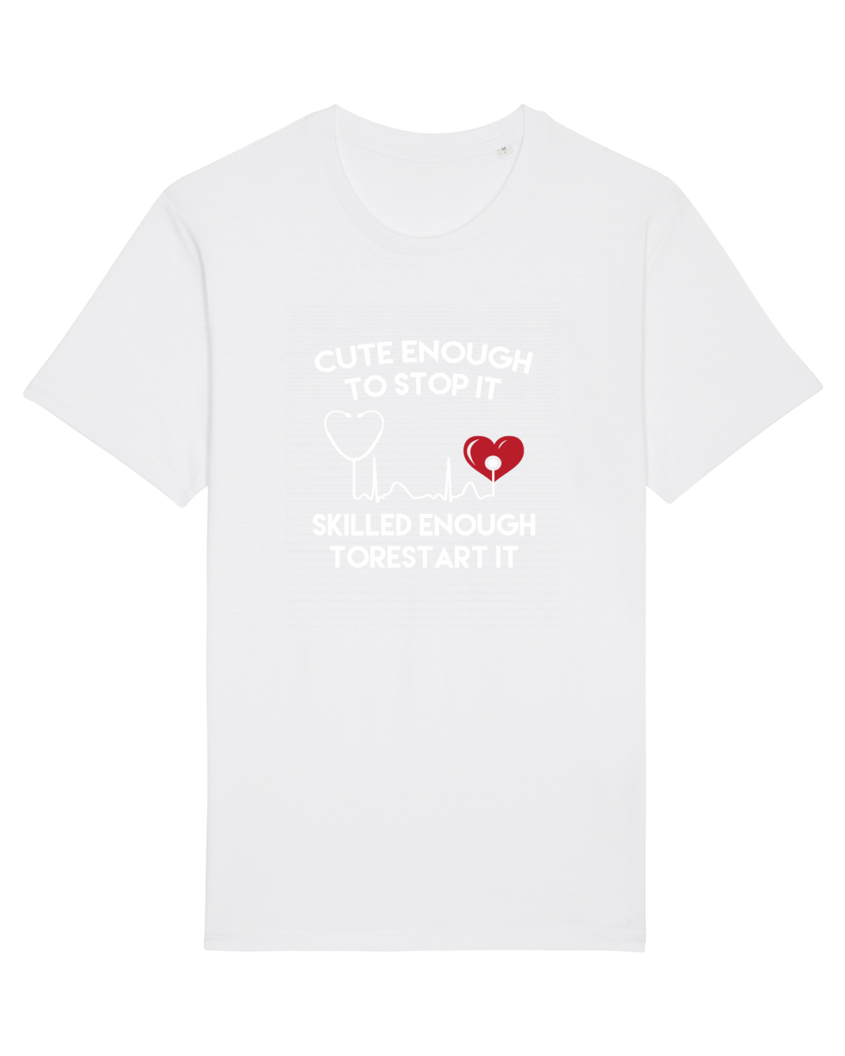 Tricou mânecă scurtă Unisex Rocker White