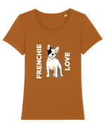 FRENCHIE Tricou mânecă scurtă guler larg fitted Damă Expresser