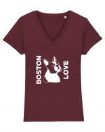 BOSTON LOVE Tricou mânecă scurtă guler V Damă Evoker