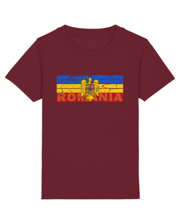 Tricolor Stema Romaniei Burgundy