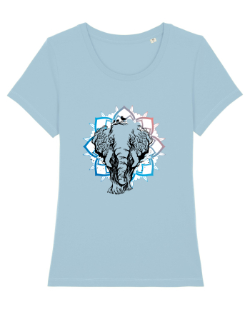 Yoga Lotus Natură cu Păsări Sky Blue