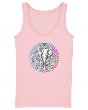 Yoga Mandala Elefant Cotton Pink