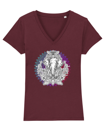 Yoga Mandala Elefant Burgundy