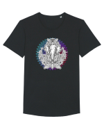 Yoga Mandala Elefant Tricou mânecă scurtă guler larg Bărbat Skater
