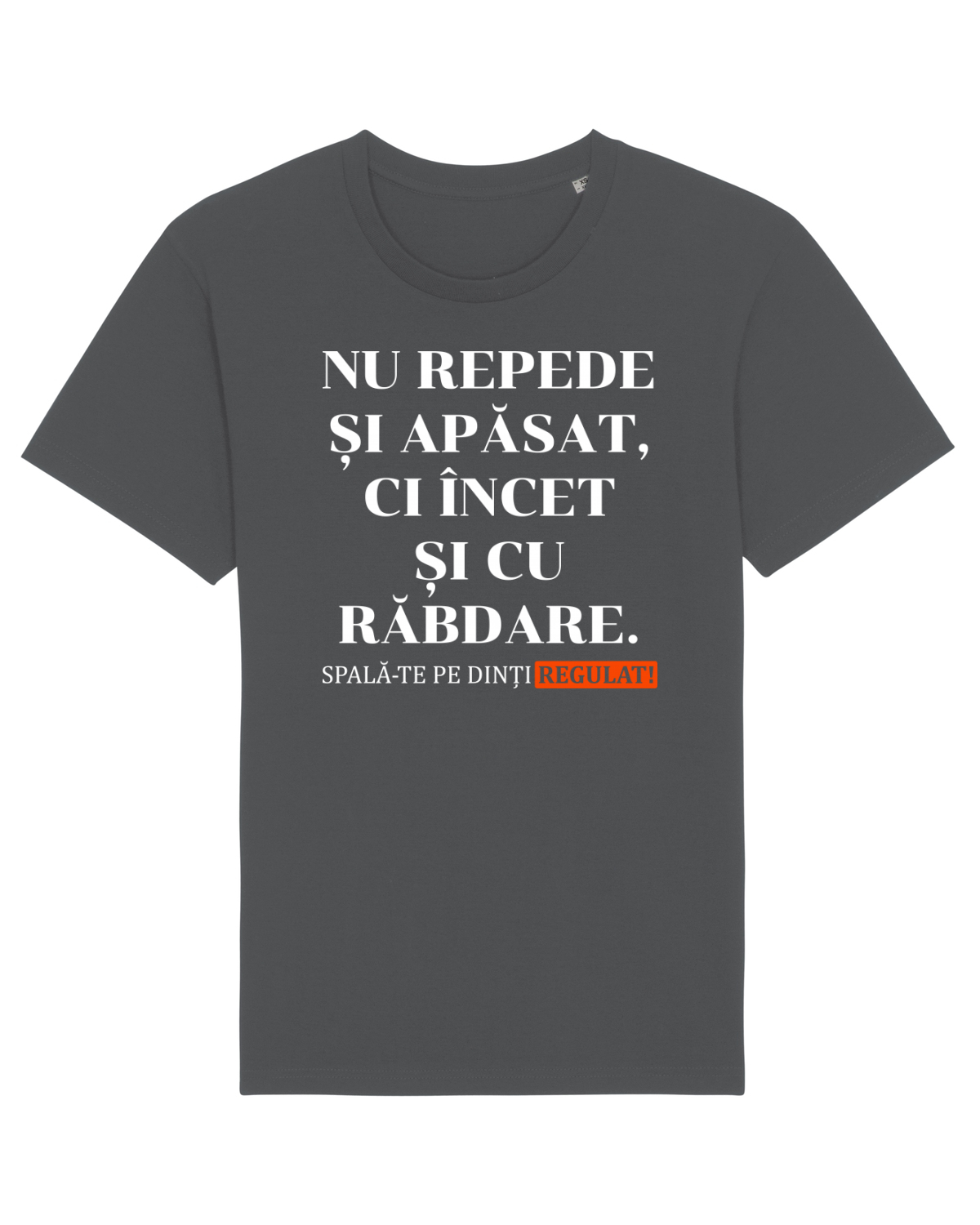 Tricou mânecă scurtă Unisex Rocker Anthracite