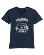 Motorcycle Custom Tricou mânecă scurtă guler V Bărbat Presenter