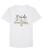 Crede in magia Craciunului Tricou mânecă scurtă guler larg Bărbat Skater