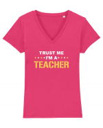 TEACHER Tricou mânecă scurtă guler V Damă Evoker