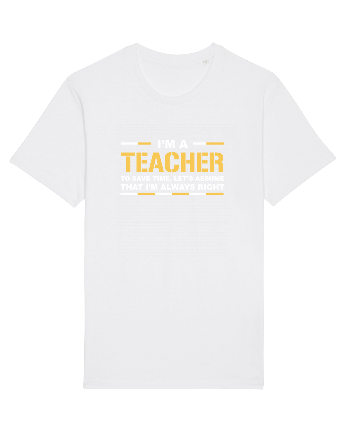 Tricou mânecă scurtă Unisex Rocker White