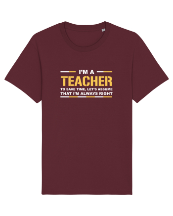 TEACHER Burgundy