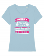 TEACHER Tricou mânecă scurtă guler larg fitted Damă Expresser